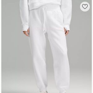 LuLulemon Women's White "Scuba High-Rise Relaxed Jogger Full Length" Sweatpants
